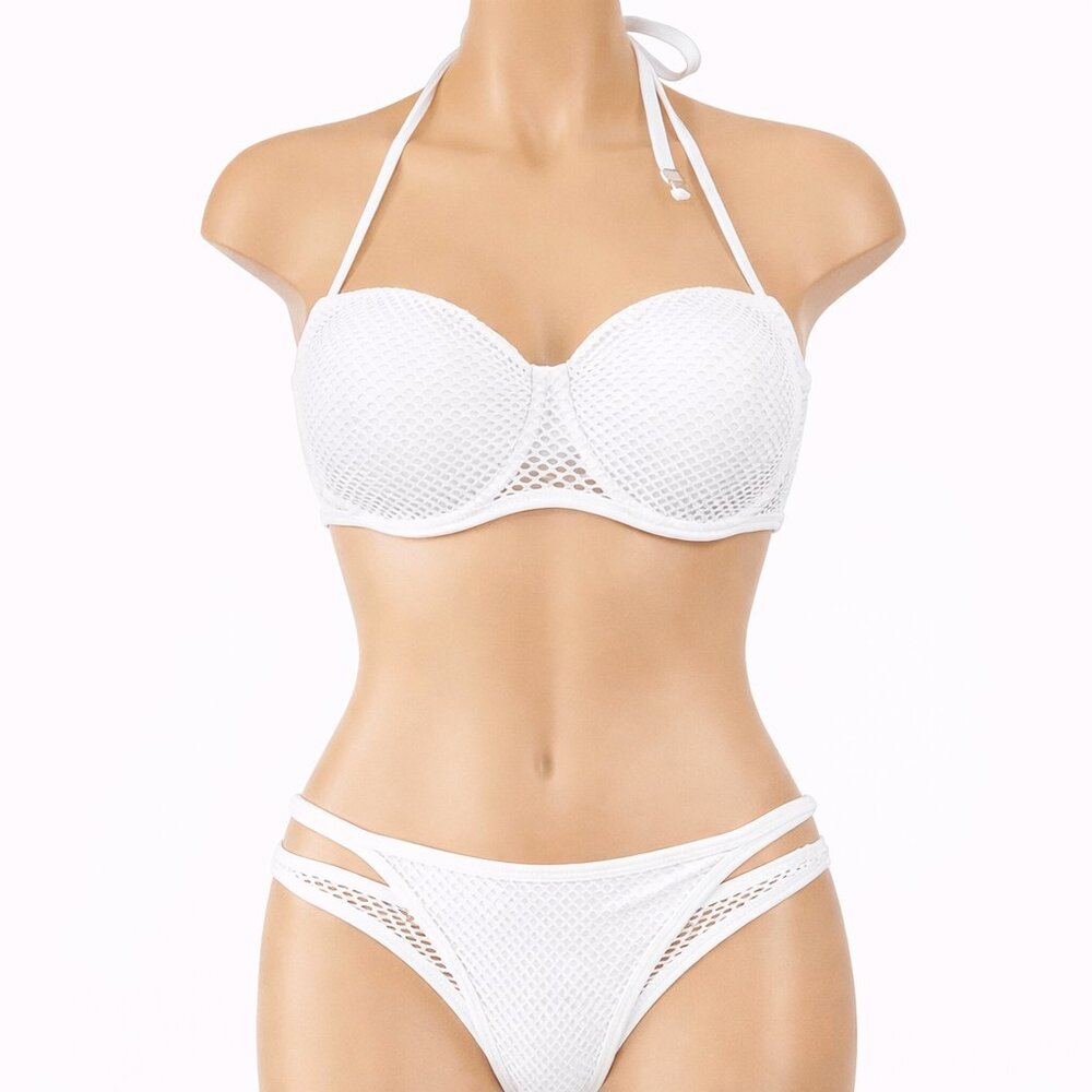 Victoria’s Secret White Bikini Swimsuit | Underwire Top | Size 34D